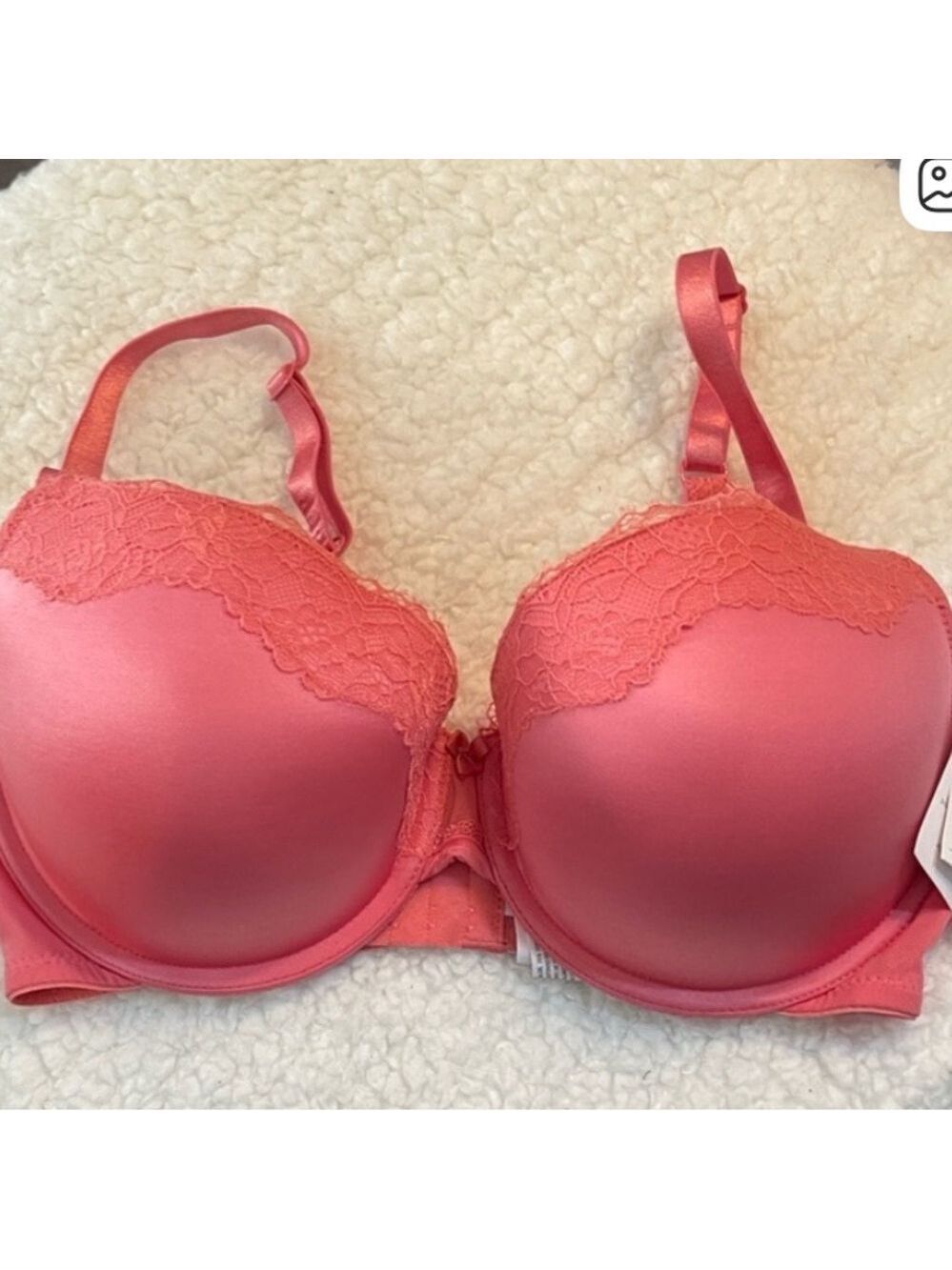 NWT Auden Pink Lace Lightly Lined Demi Bra 32A